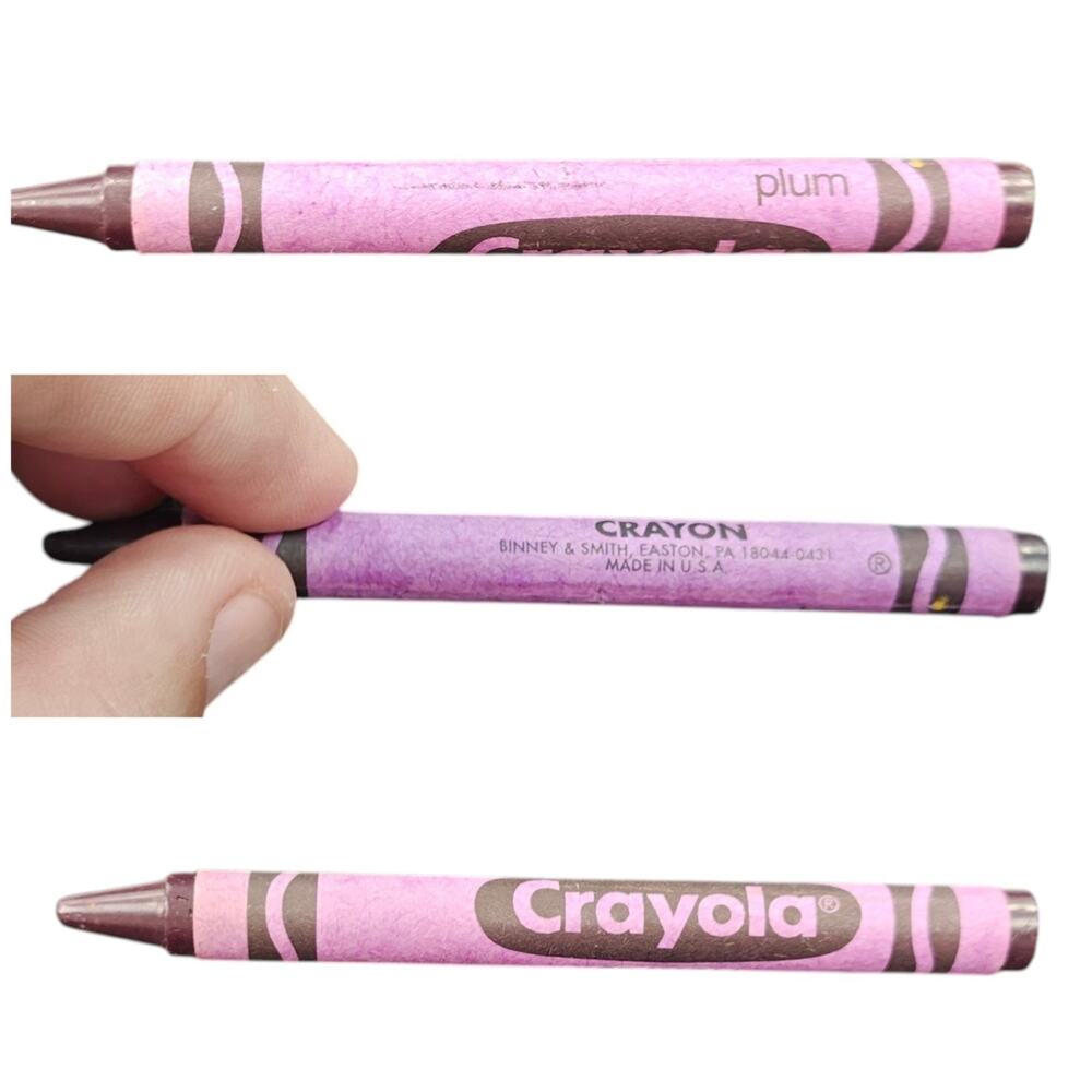Crayola Crayon Plum New York USA UNUSED Vintage Binney Smith Collect
